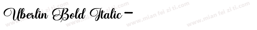Uberlin Bold Italic字体转换